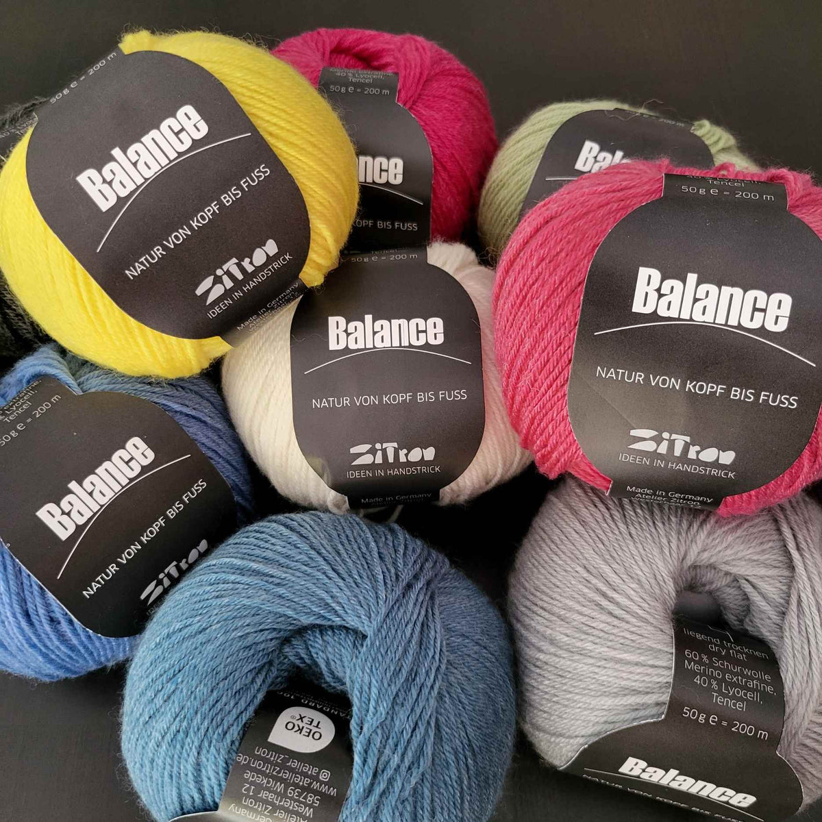 Atelier Zitron Balance Garn aus Merino und Tencel in verschiedenen Farben