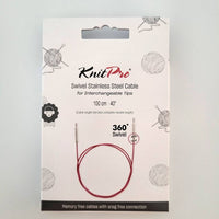 KnitPro Thin & Flex Swivel Nadelseil 100cm pink