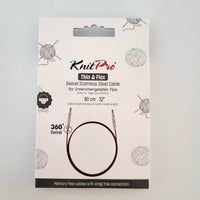 KnitPro Thin & Flex Swivel Nadelseil 80cm lila