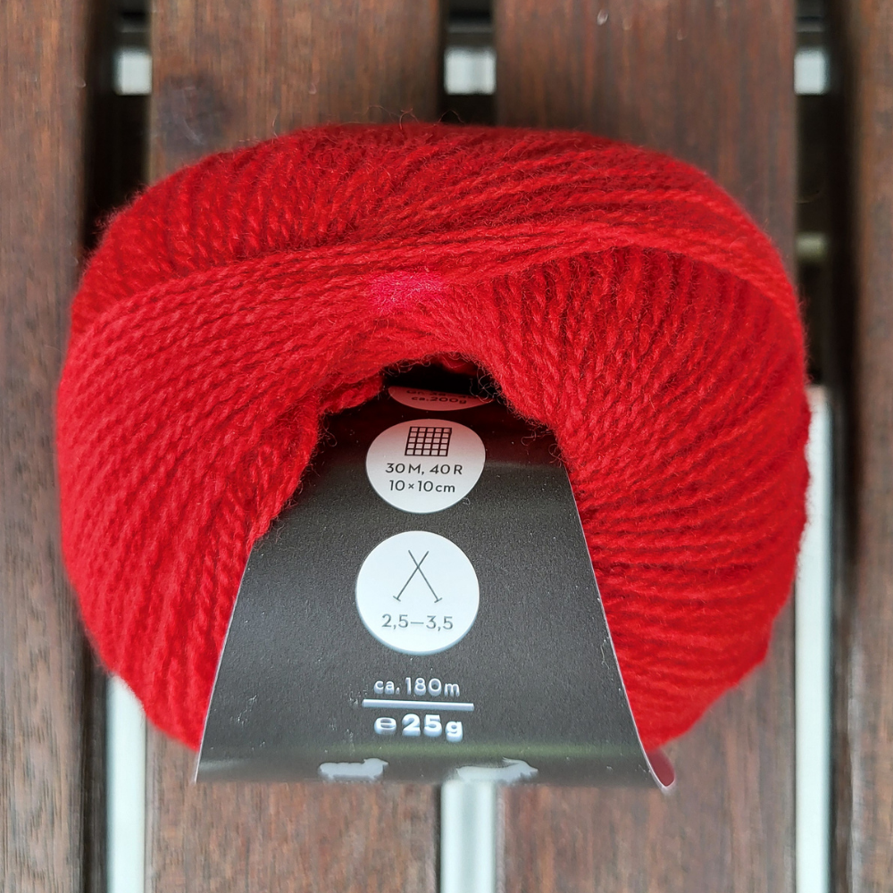 Knäuel Milano von LAMANA aus Merino und Kaschmir, rot