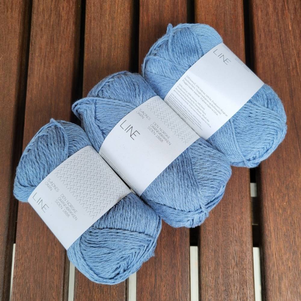 Line in hellblau