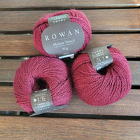 Rowan Mohair Tweed glattes Merino-Mohair-Garn in Beere