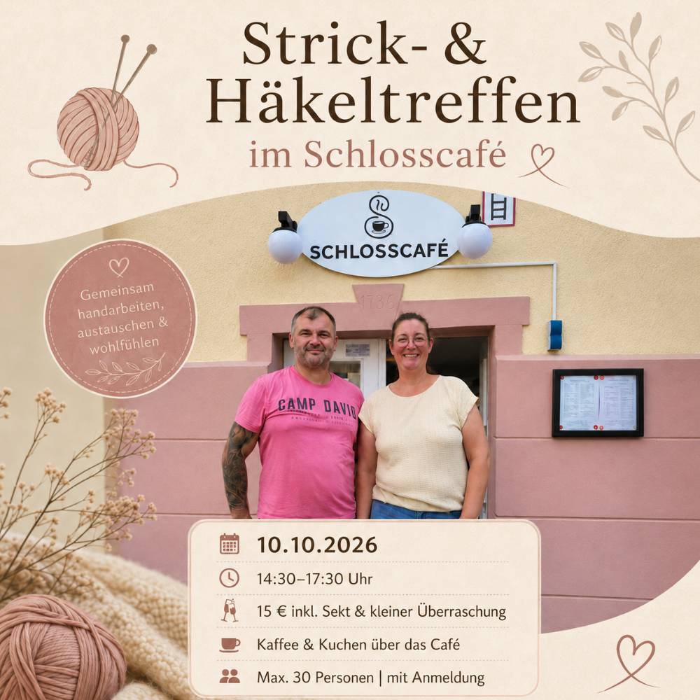 Strick- & Häkeltreffen im Schlosscafè - 10.10.2026